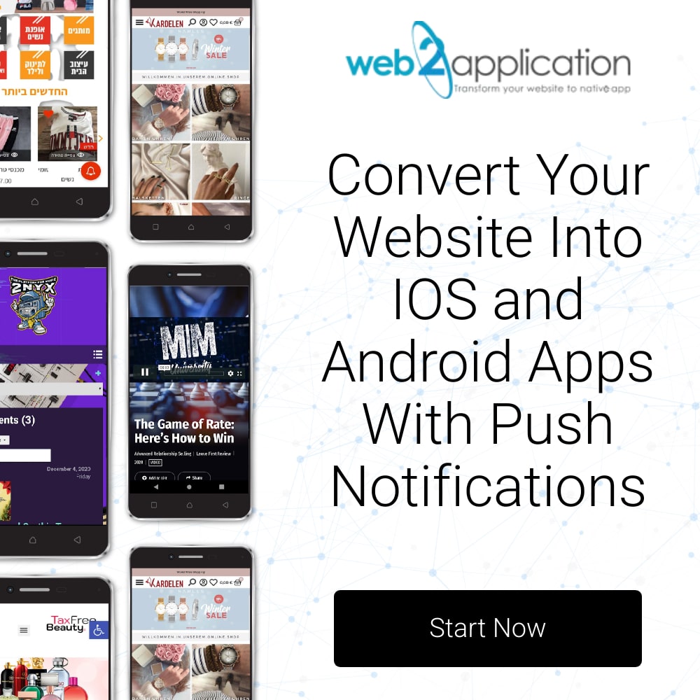 تطوير تطبيق الكنيسة مع Web2Application