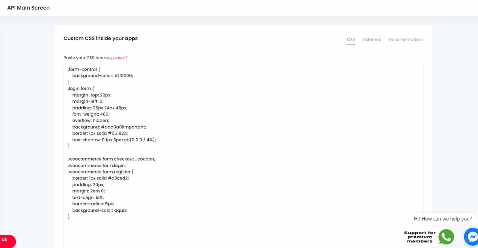 creare app con i css immagine di esempio