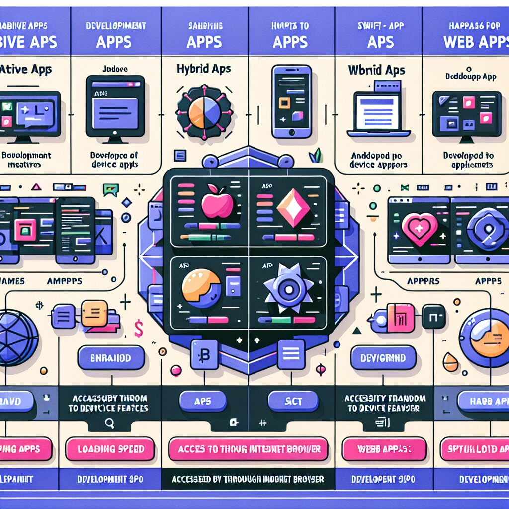 Choosing Between Native, Hybrid, and Web Apps for Your Website illustration