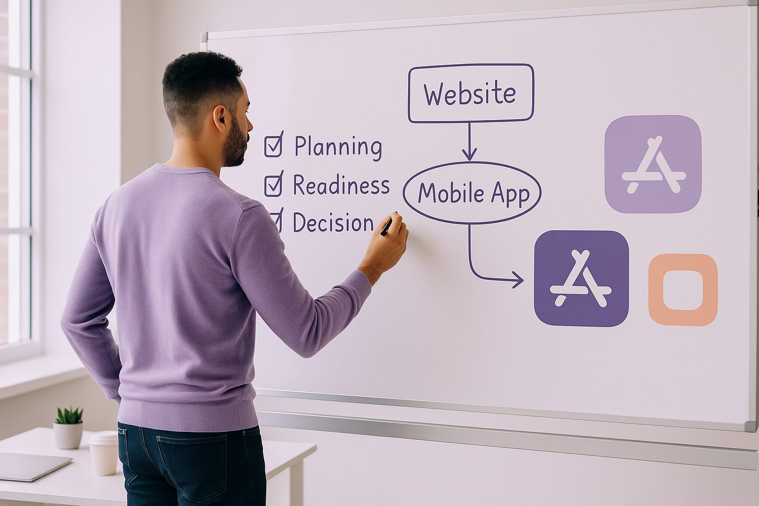 Illustration for article: Are You Really Ready to Turn Your Website Into an App? The Complete Pre-Conversion Readiness Guide (With Actionable Steps) — how to turn a website into an app
