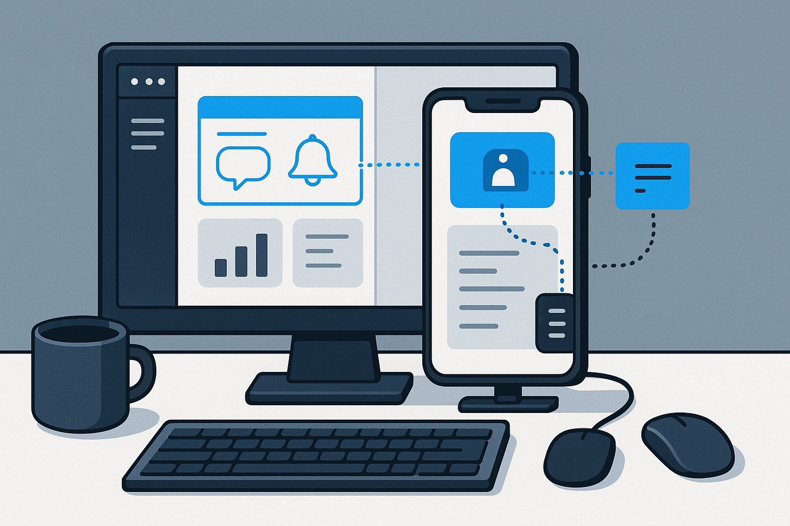 Illustration for article: Behind the Scenes: What Really Happens When You Turn Your Website Into a Mobile App (Technical Deep Dive) — how to create an app from a website
