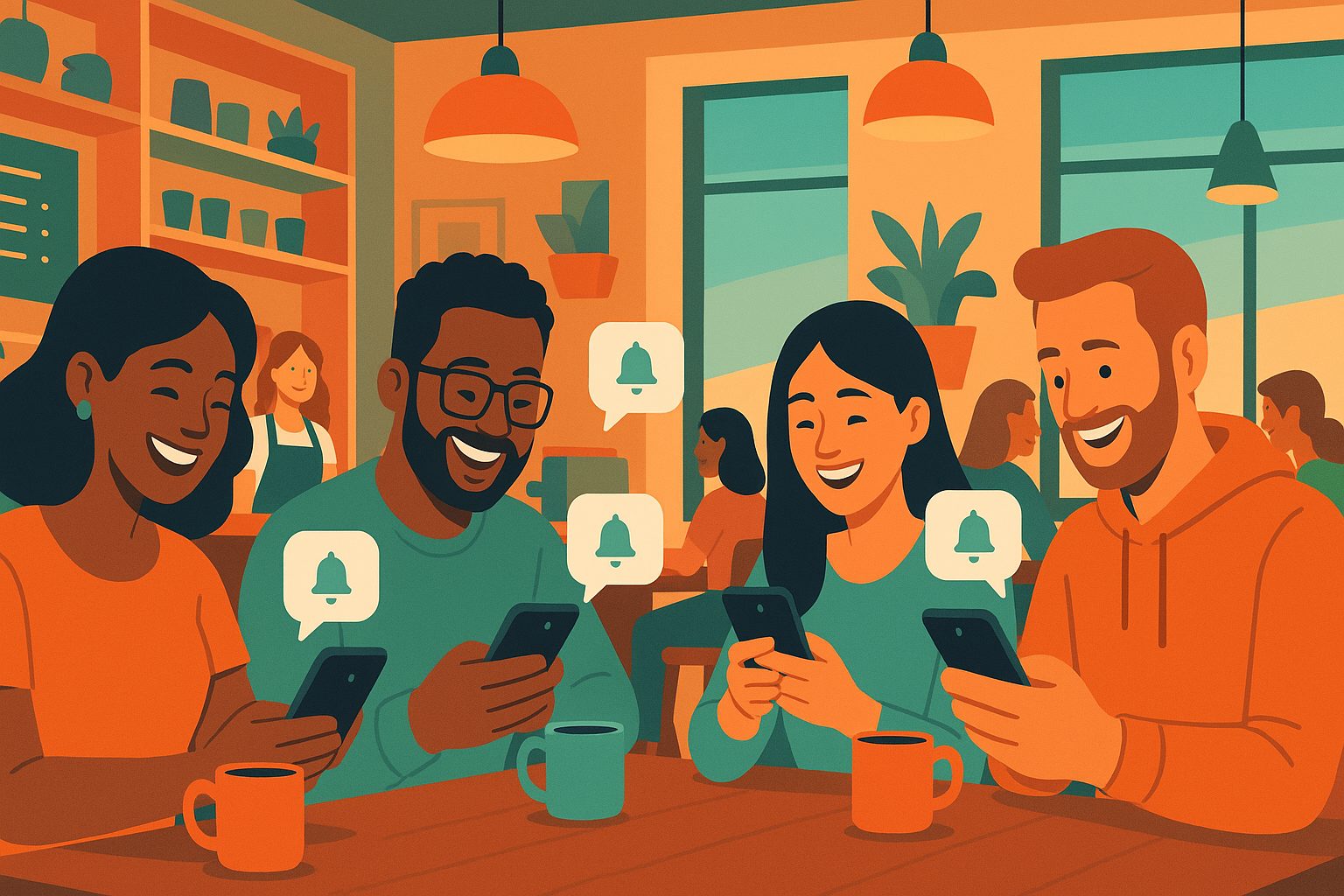 Illustration for article: Beyond Alerts: How to Use Push Notifications to Build Lasting Brand Love After Converting Your Website to an App — push notifications for brand engagement