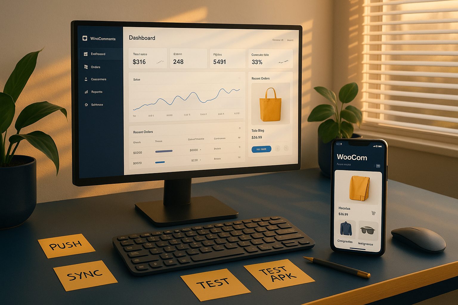 Illustration for article: Beyond Plugins: The Owner’s Guide to WooCommerce to Mobile App Alternatives (With Free Testing and Real Control)
