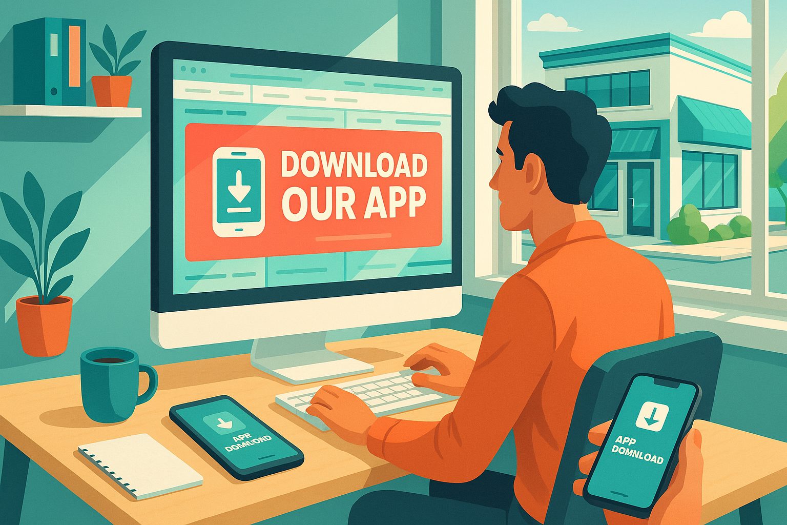 Illustration for article: From Website Launch to App Success: 7 Proven Ways to Promote Your New App (With Tactics for Website Owners) — how to promote your website app after launch