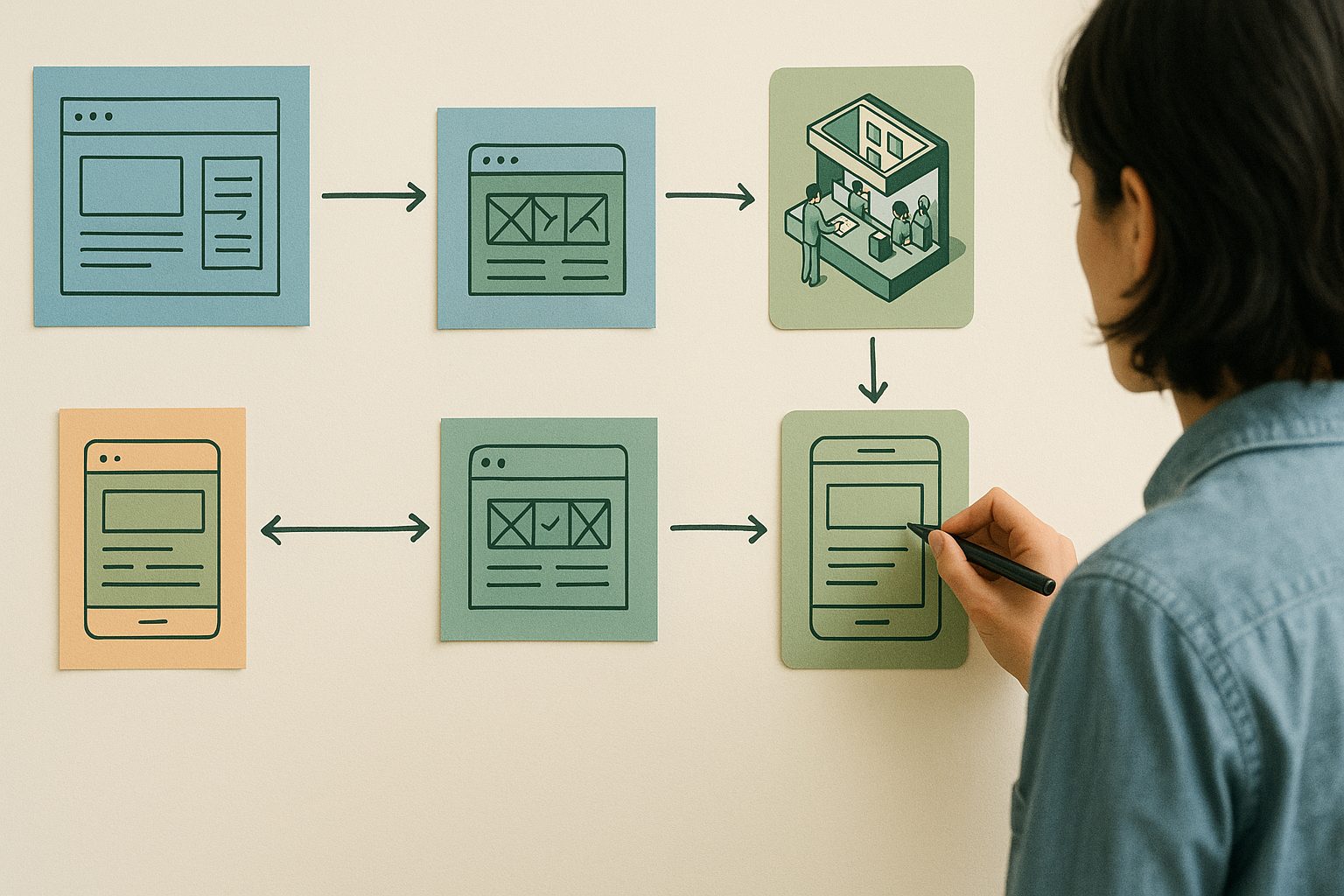 Illustration for article: From Website to App: How to Design a Seamless User Experience Your Fans Will Love (No Coding Needed) — creating a seamless user experience from website to app