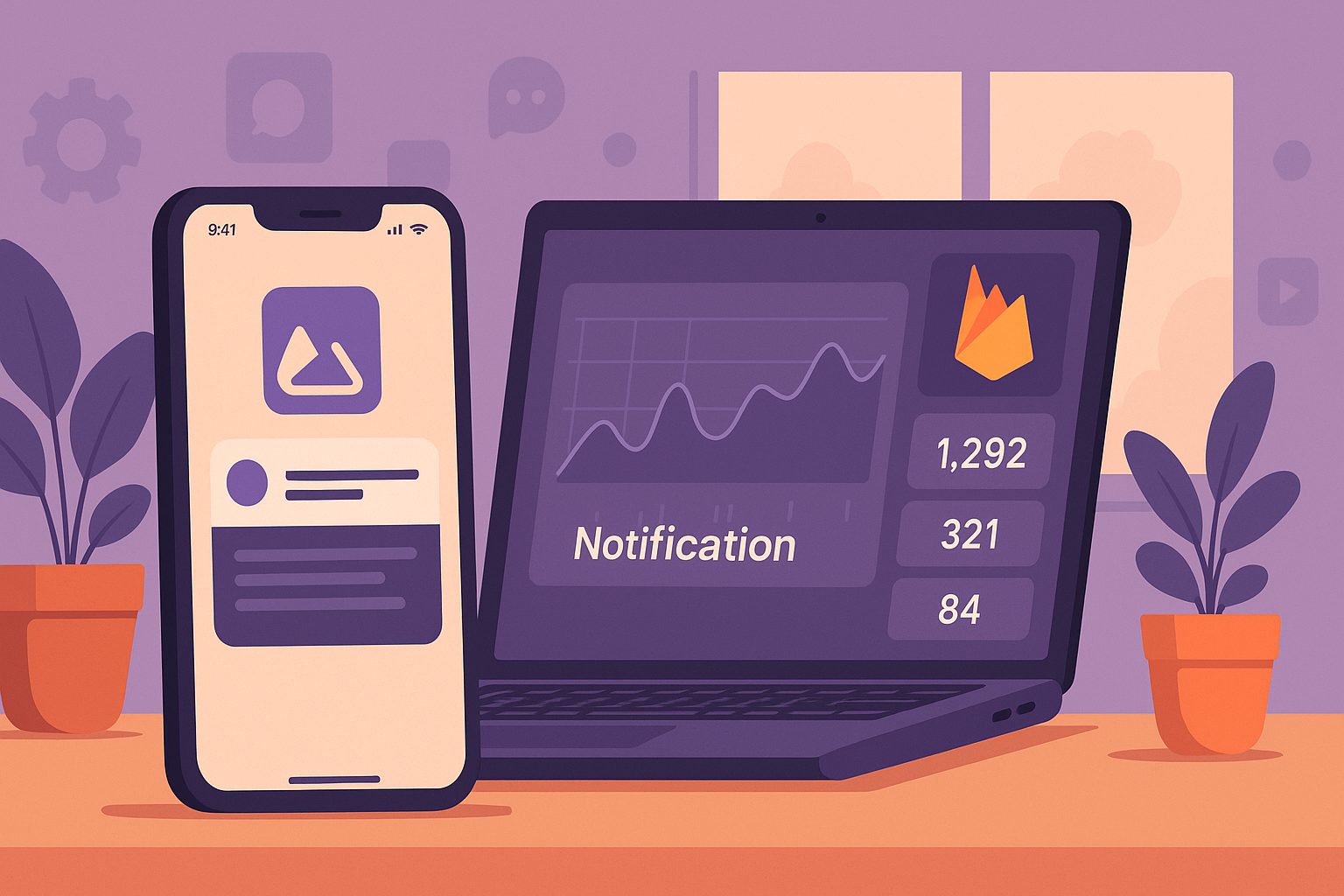 Illustration for article: How to Enable and Optimize Web Push Notifications in Your Website-Based Mobile App: The Complete Owner’s Guide — web push notifications for website apps
