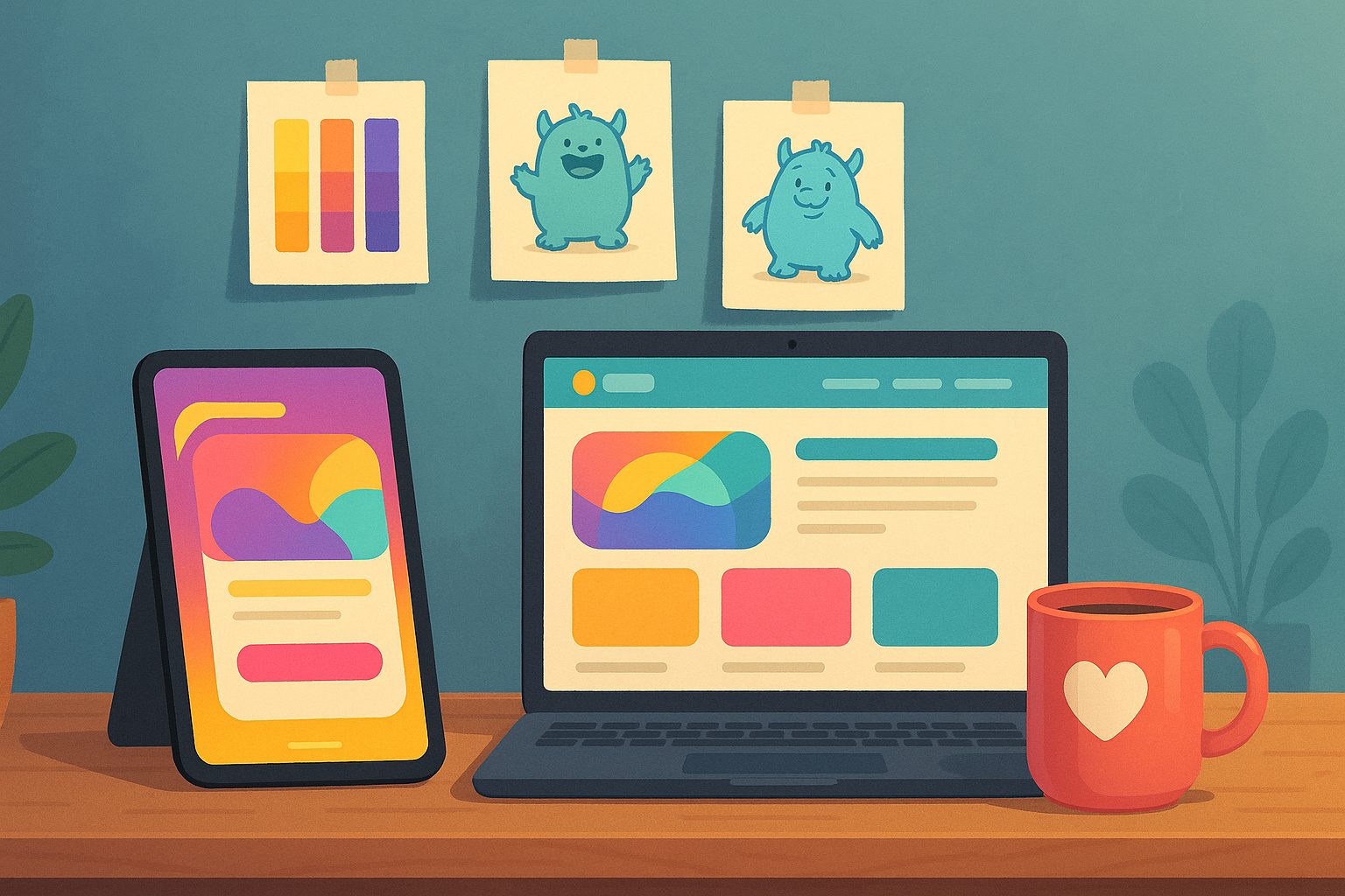 Illustration for article: How to Make Your App as Lovable as Your Website: 7 Personality-Preserving Design Tips for App Builder Success