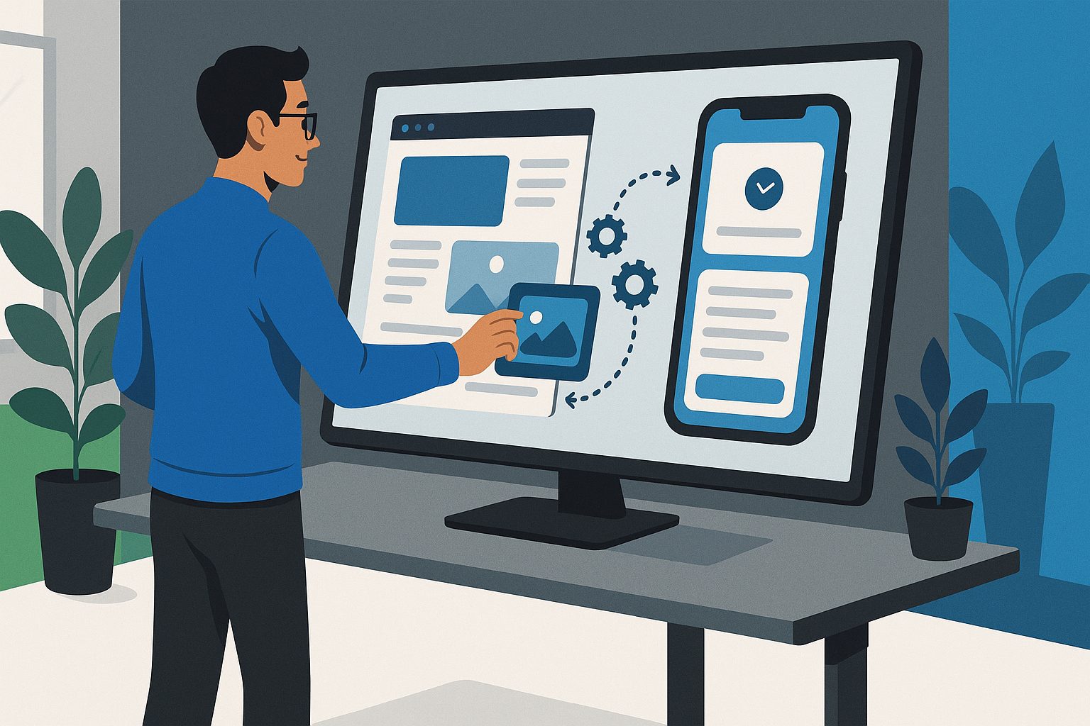 Illustration for article: How to Turn Your Website Into a Mobile App—No Coding, No Hassle: The 2024 Automation Guide — how to make app from website without coding