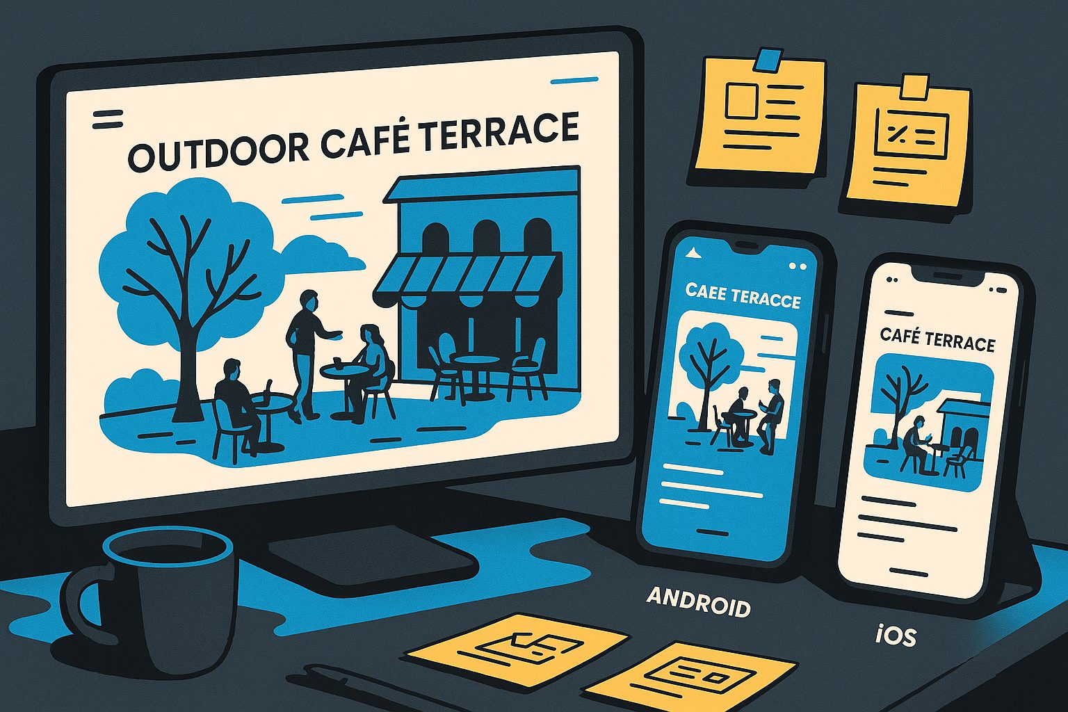 Illustration for article: Mobile-First Makeover: Advanced Design Tips to Perfect Your Base44 Website for Android & iOS App Conversion — design tips for Base44-based Android and iOS apps