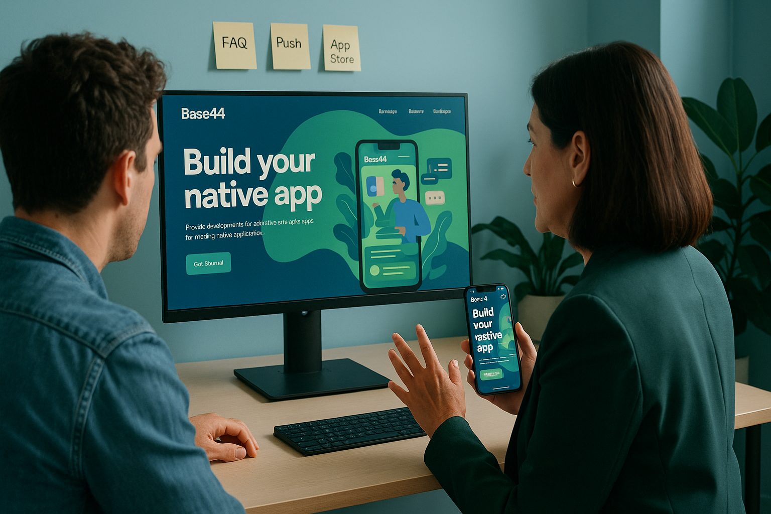 Illustration for article: The Essential FAQ: Everything Base44 Website Owners Need to Know Before (and After) Converting to a Mobile App — Frequently Asked Questions About Base44 to App Conversion