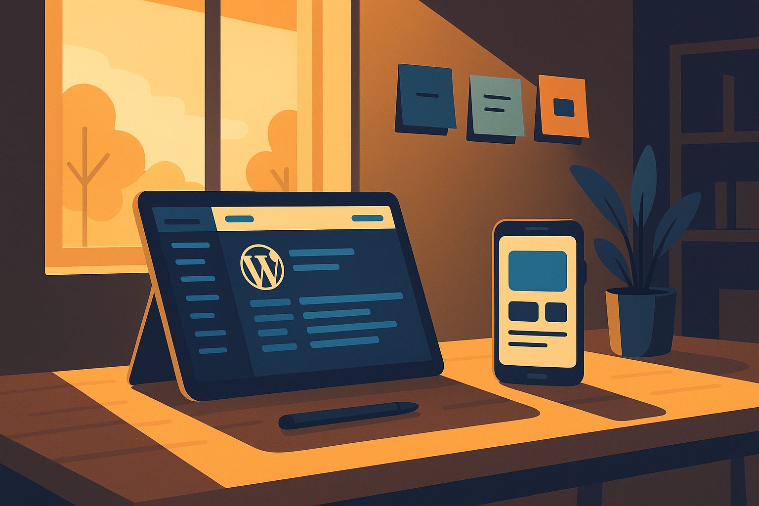 Illustration for article: WordPress Into App in 2024: Choosing the Best Path for Your Site (Plugins, No-Code, and Full-Service Compared)