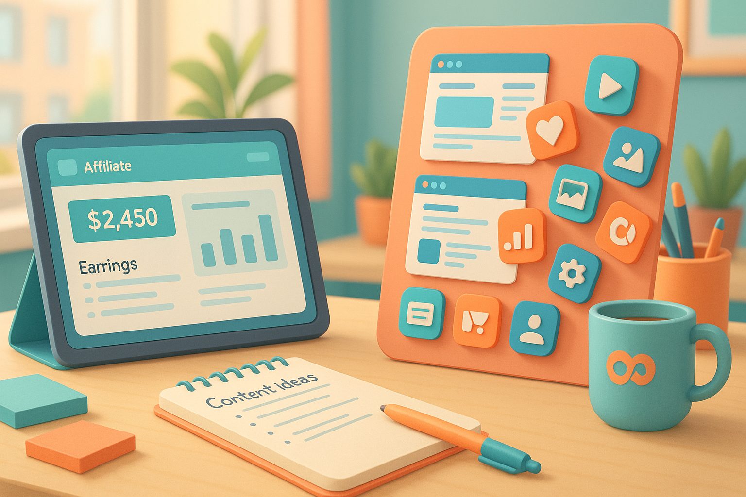 Illustration for article: The Content Creator’s Playbook: How to Promote Website-to-App Affiliate Offers and Earn More With Web2Application — promote website to app affiliate